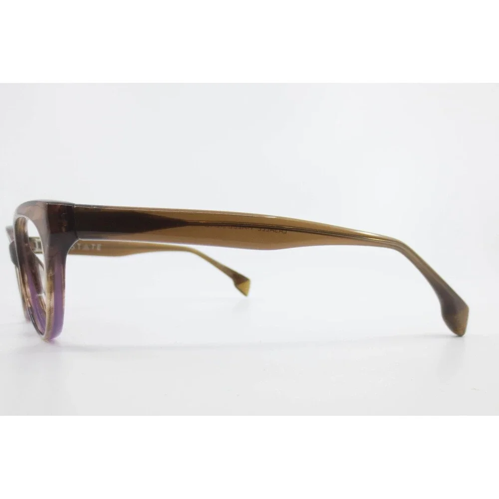 STATE Optical Co LaSalle Cat Eye Eyeglasses Hazel Lilac Brown Purple 49-18-140